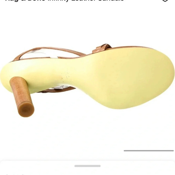 Rag & Bone Infinity Leather Sandals heels heeled shoes women’s 38.5 EU 8 US NWT - Picture 3 of 3